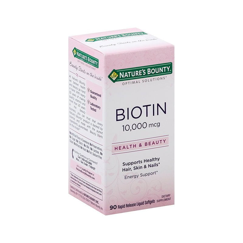 Nature’s Bounty Biotin 10000 mcg, Hair Skin and Nails