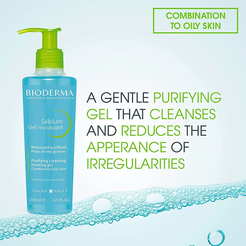 Bioderma Sebium Purifying Cleansing Foaming Gel Cleanser 400ml
