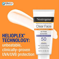 Neutrogena Clear Face Liquid Sunscreen Lotion SPF 50 – 88ml
