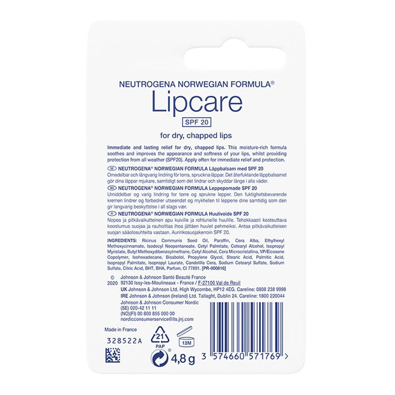 Neutrogena Norwegian Formula Lipcare SPF20 – 4.8gm