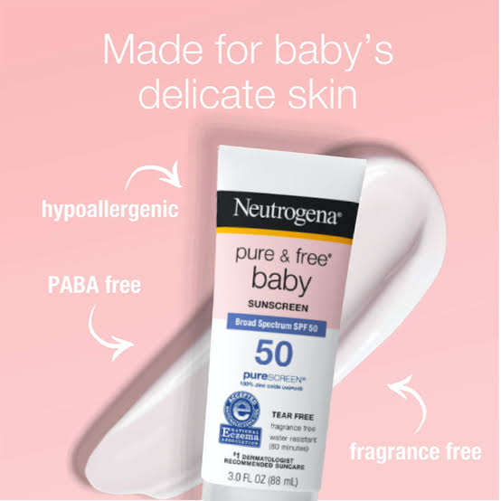 Neutrogena Pure And Free Baby Sunscreen Broad Spectrum SPF50 – 88ml