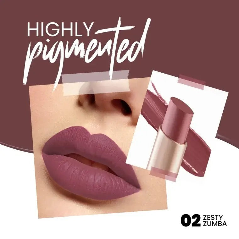 Mars Creamy Matte Lipstick #02 Zesty Zumba (3.2gm)