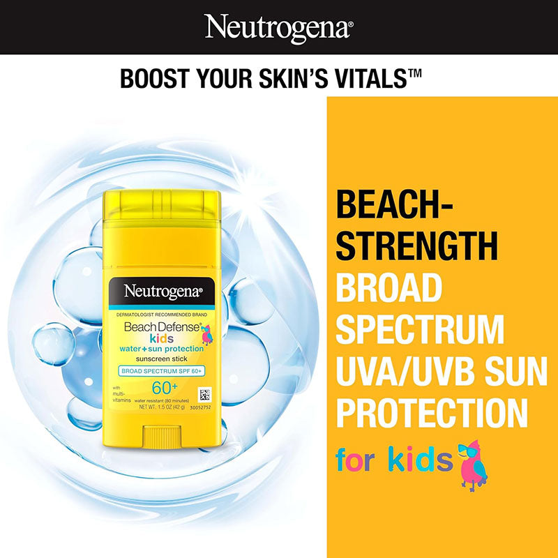 Neutrogena Beach Defense Kids Sunscreen Stick With Broad Spectrum Spf 60+ (42GM)