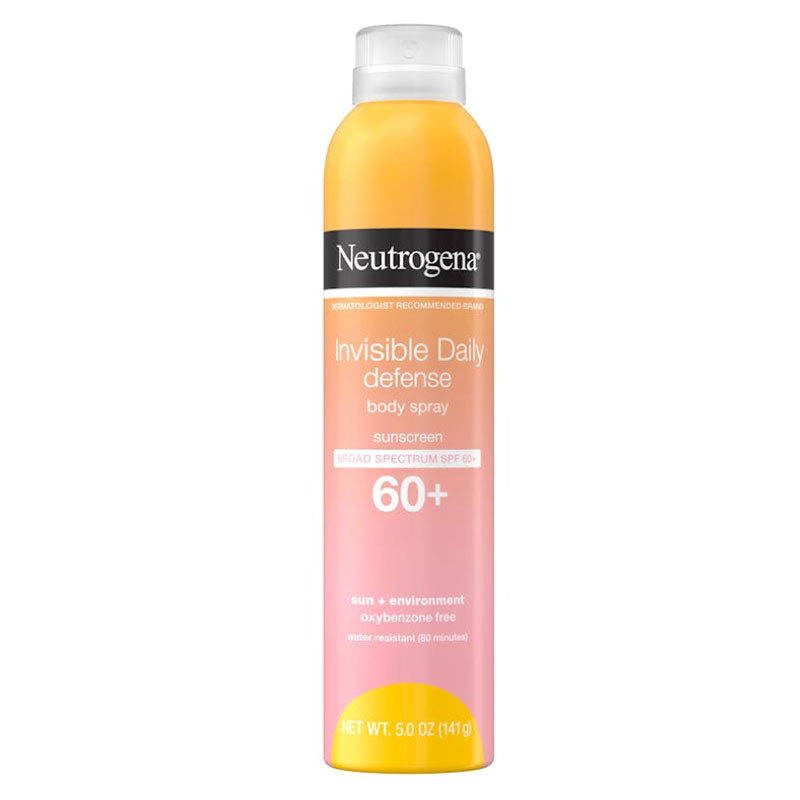 Neutrogena Invisible Daily Defense Body Spray Sunscreen Broad Spectrum Spf 60+ (141gm)