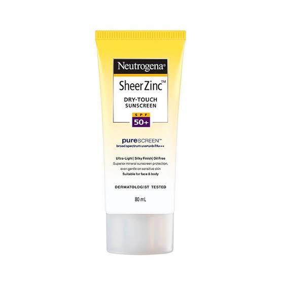 Neutrogena Sheer Zinc Dry Touch Sunscreen SPF50+ (80ml)