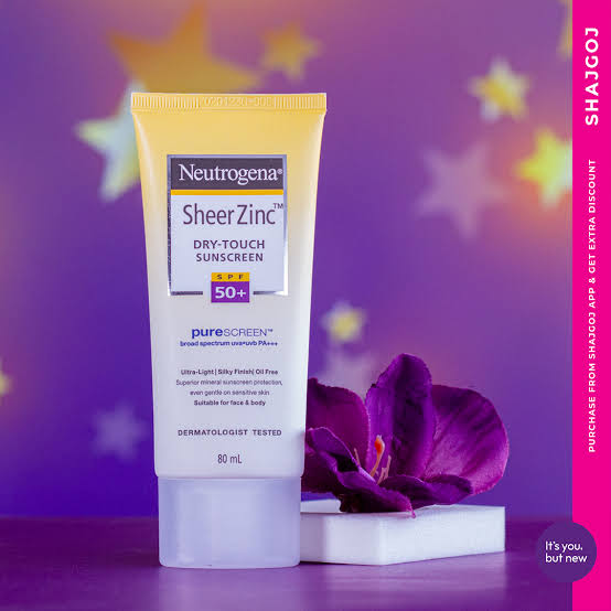 Neutrogena Sheer Zinc Dry Touch Sunscreen SPF50+ (80ml)