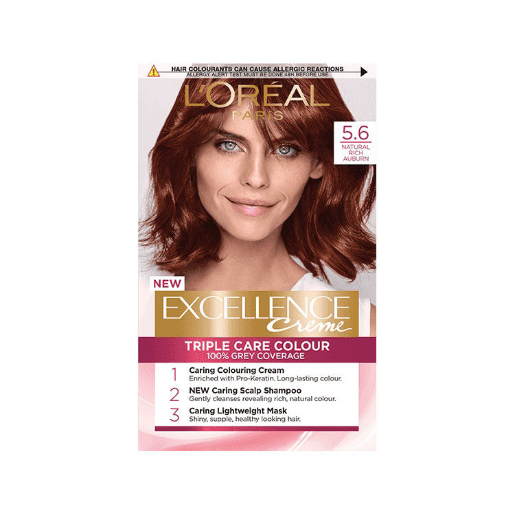 Loreal Excellence Creme Hair Color 5.6 Natural Rich Auburn Red