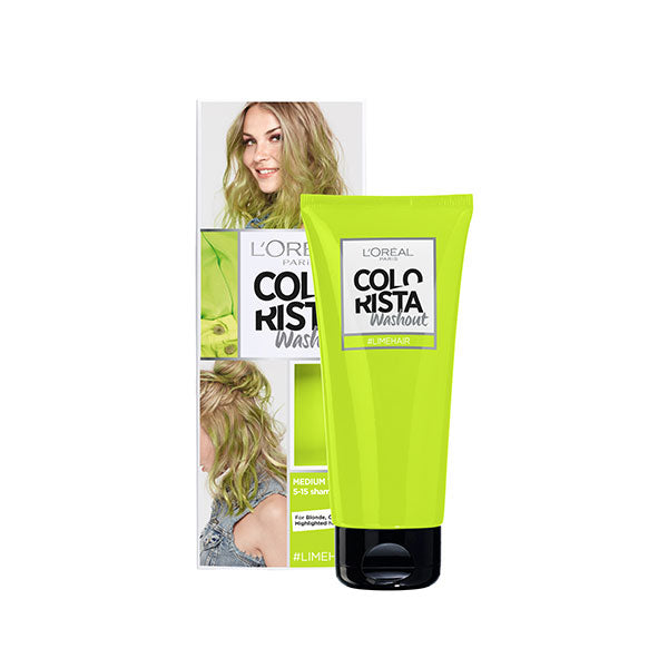 L'Oreal - ColoRista WashOut Lime Green Neon Semi-Permanent Hair Cream - 80ml