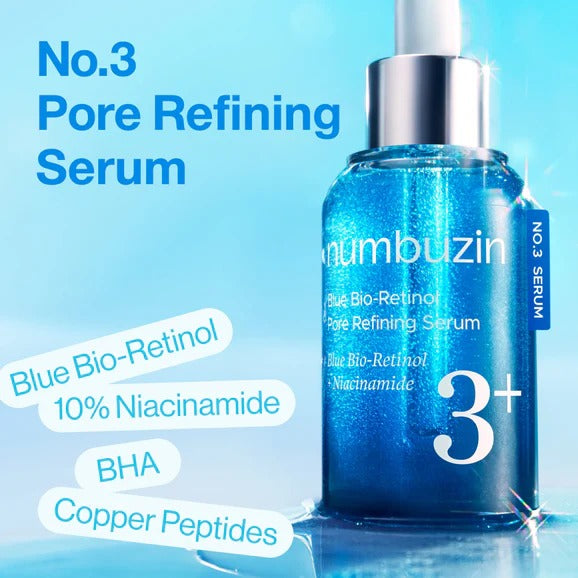 Numbuzin No. 3 Blue Bio-Retinol Pore Refining Serum 30ml