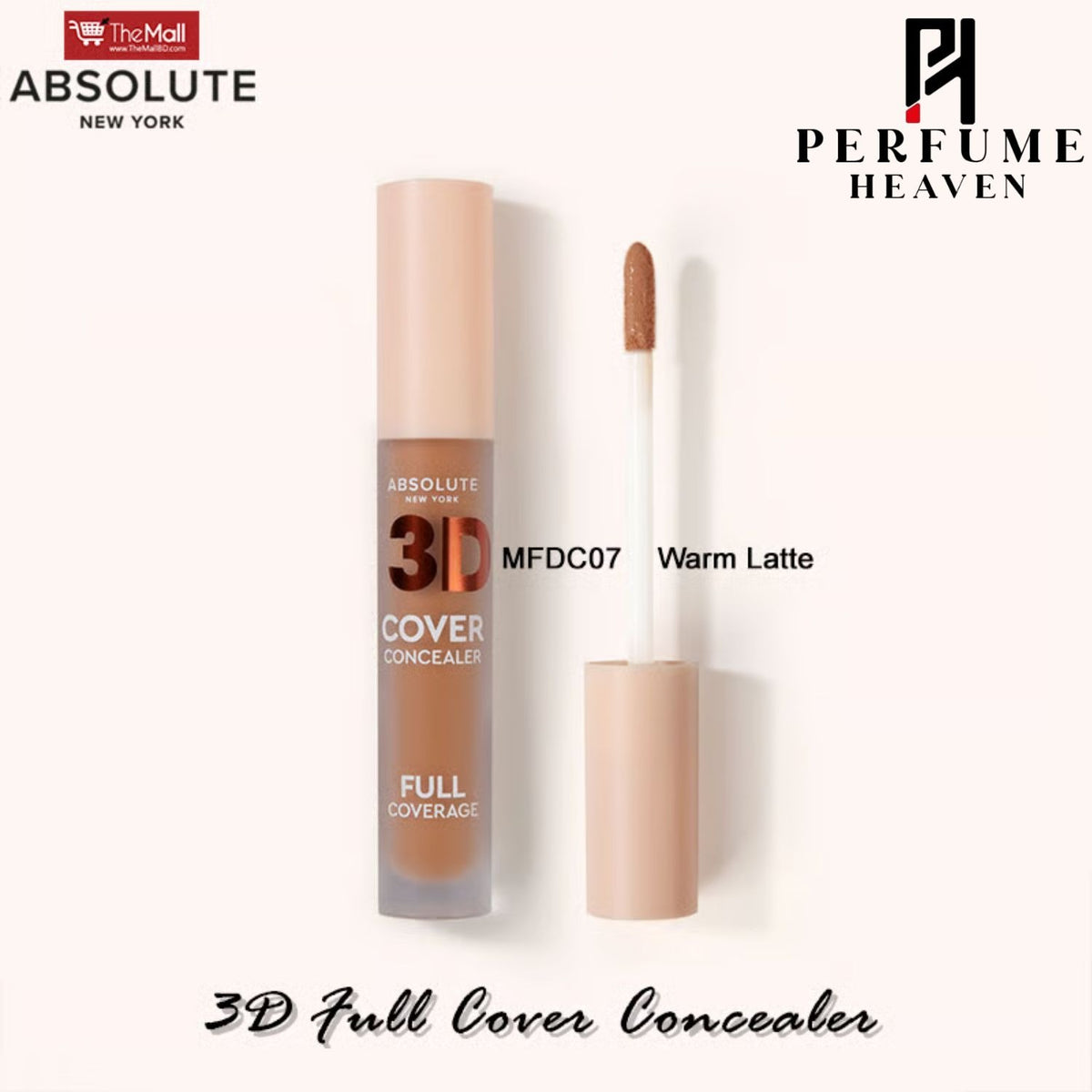 Absolute New York 3D Full Cover Concealer 5.5ml - MFDC07 Warm Latte
