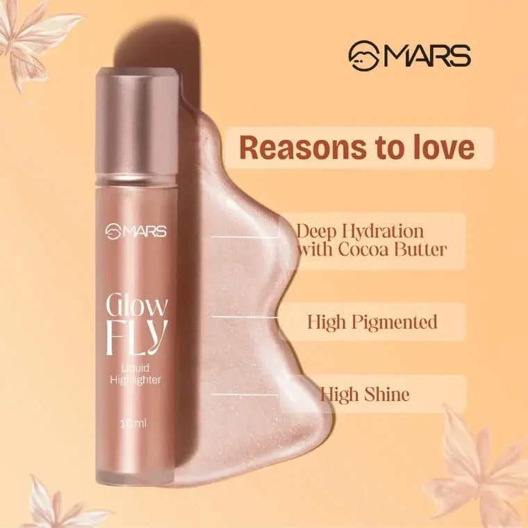 Mars Cosmetics Glow Fly Liquid Highlighter #01 Winged Rose (10ml)