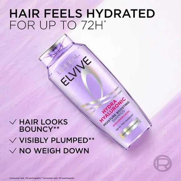 L’Oreal Paris Elvive Hydra Hyaluronic Moisture Boosting Shampoo-UK 400ml