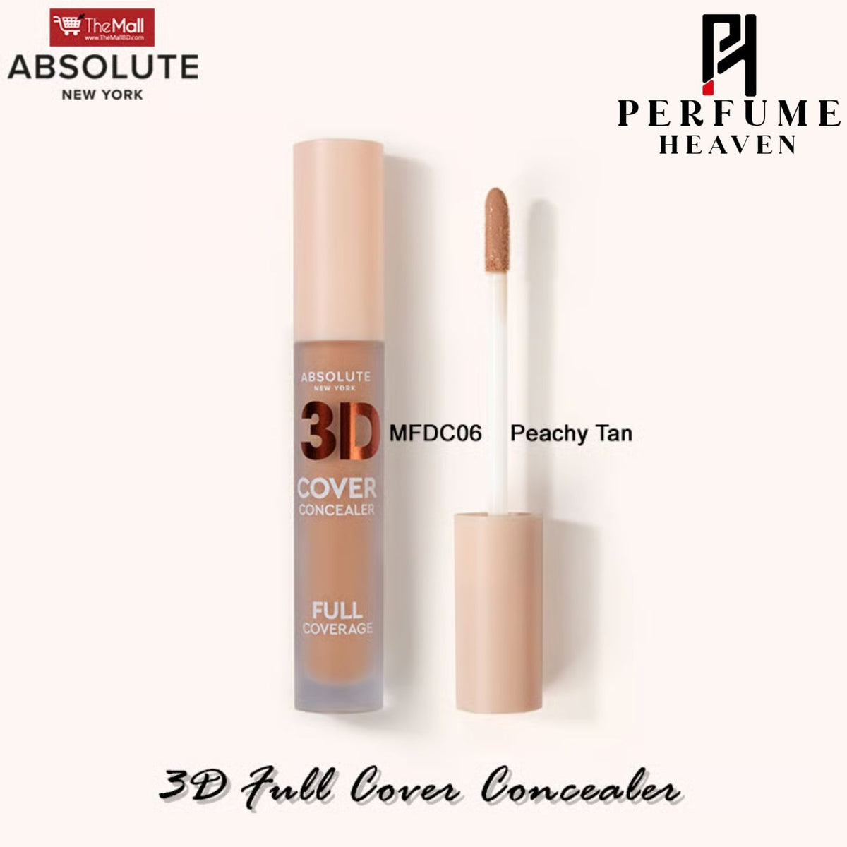 Absolute New York 3D Full Cover Concealer 5.5ml - MFDC06 Peachy Tan
