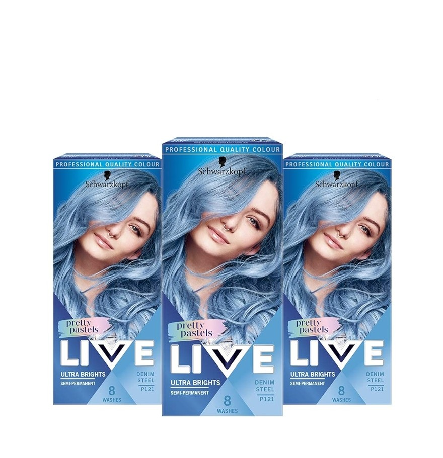 Schwarzkopf Live Pretty Pastels Hair Colour Denim Steel P121