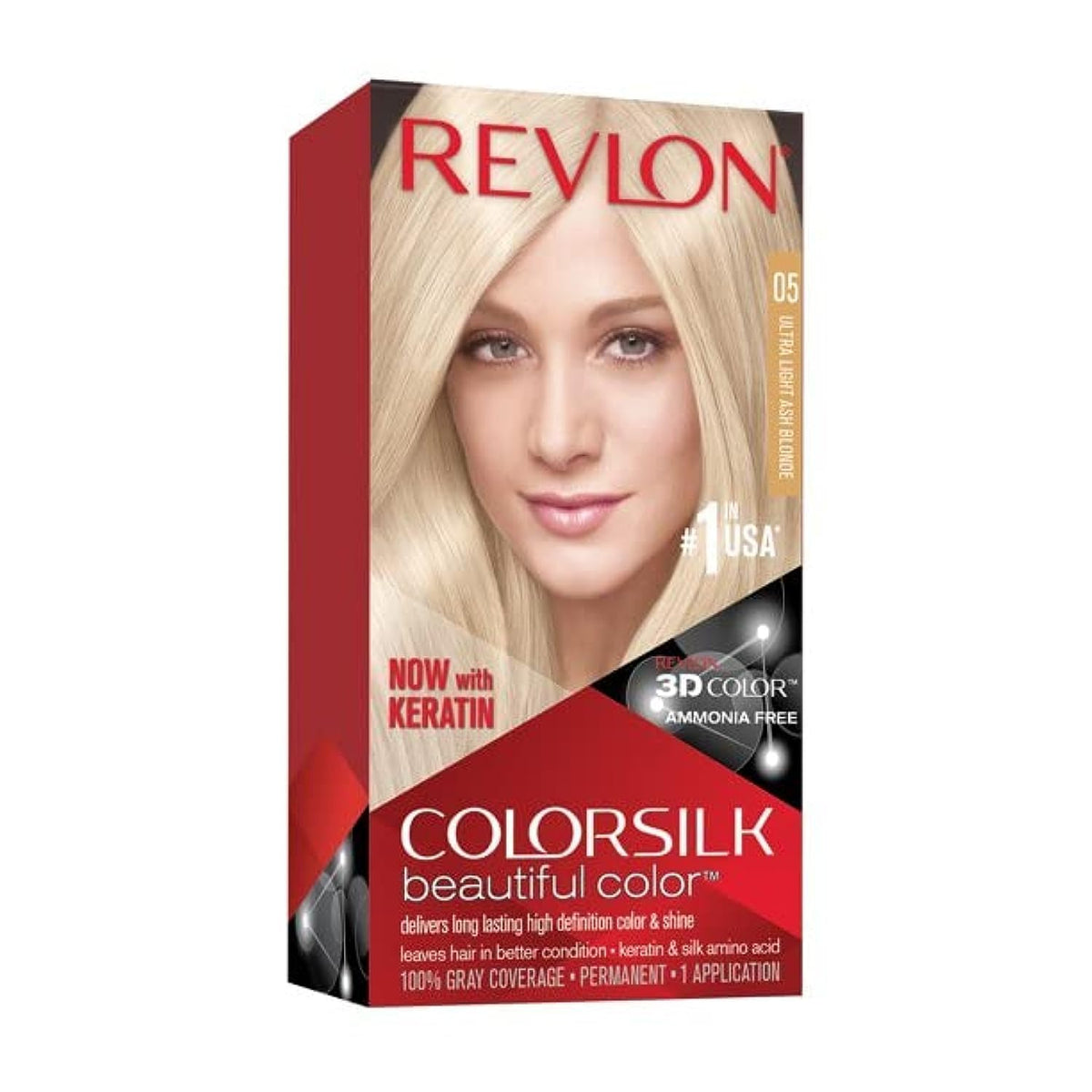 Revlon ColorSilk Beautiful 3D Hair Color - 05 Ultra Light Ash Blonde