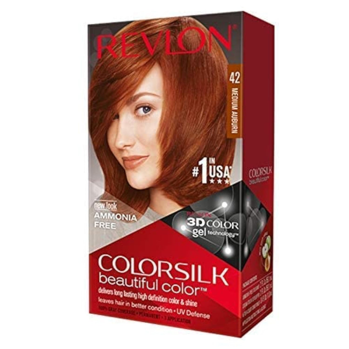 Revlon ColorSilk Beautiful 3D Hair Color - 42 Medium Auburn