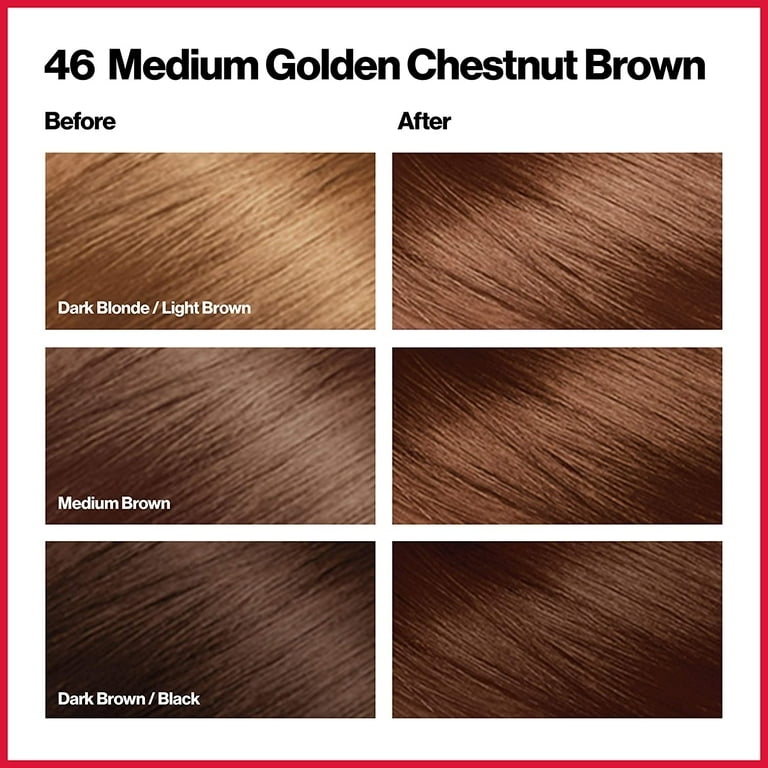 Revlon ColorSilk Beautiful Permanent Hair Color 46 Medium Golden Chestnut Brown