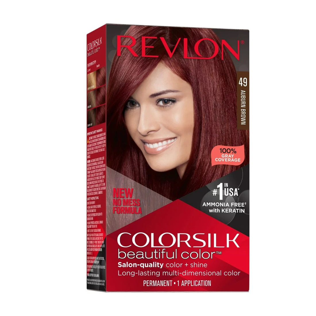 Revlon Colorsilk Beautiful Permanent Hair color 49 Auburn Brown