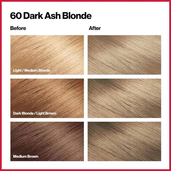 Revlon Color Silk beautiful hair Color 60 Dark Ash blonde