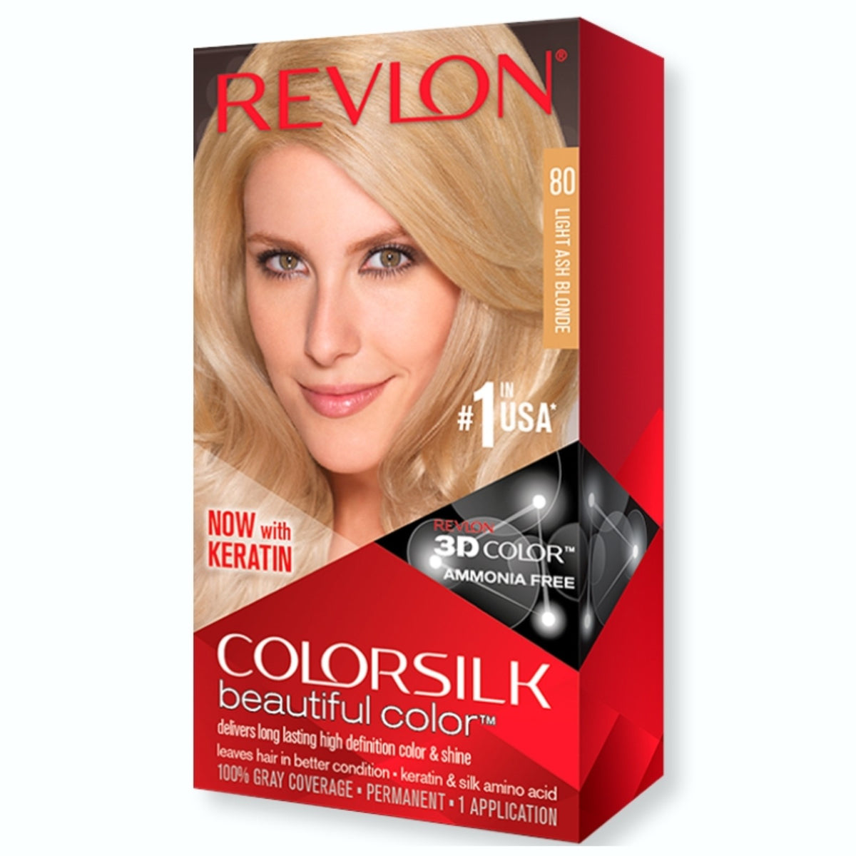 Revlon ColorSilk Beautiful Color 80 Light Ash Blonde
