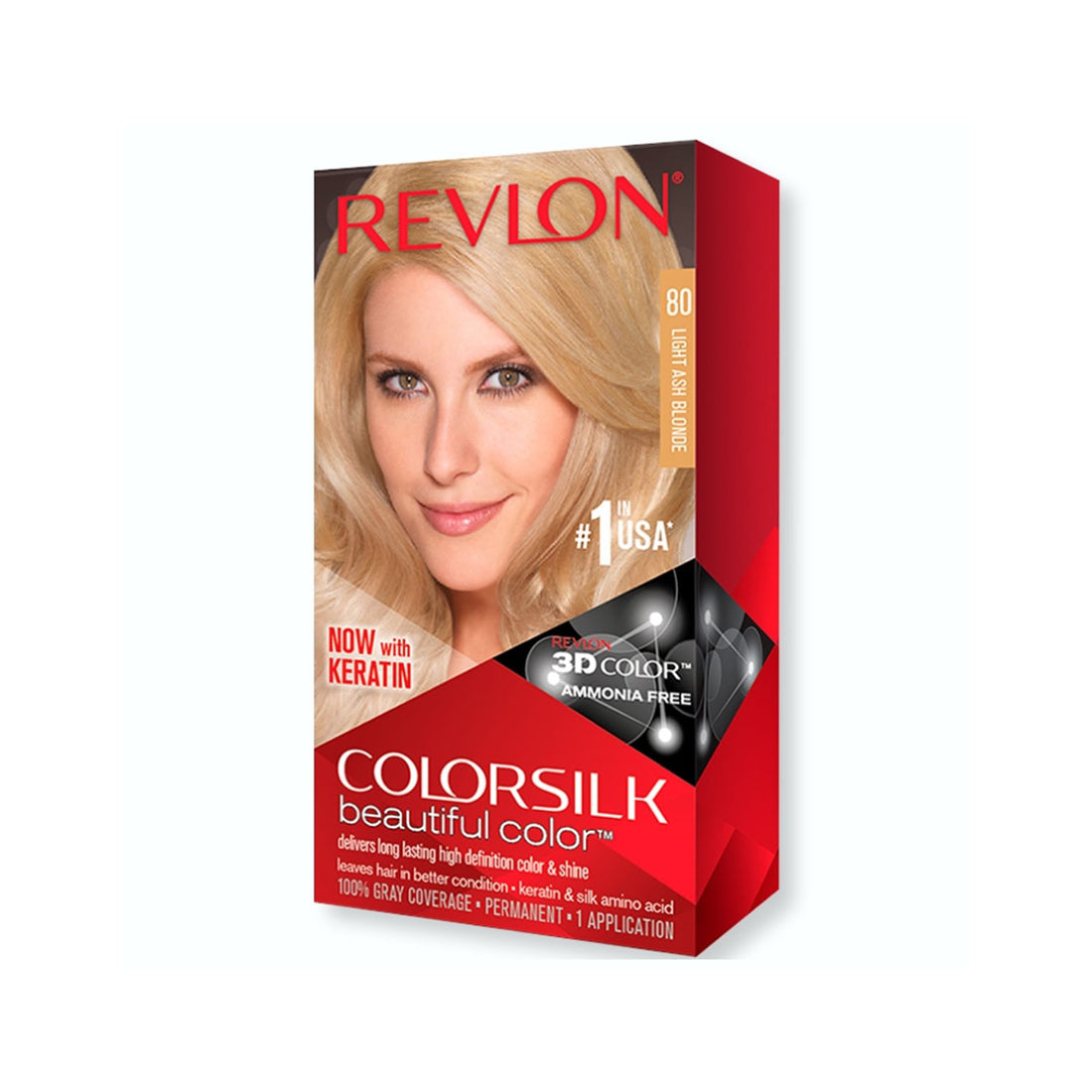Revlon ColorSilk Beautiful Color 80 Light Ash Blonde