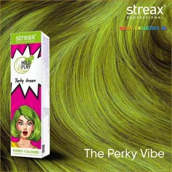 Streax Professional Hold and Play Funky Hair Colour (Perky Green) 100 gmStreax Professional Hold and Play Funky Hair Colour (Perky Green) 100 gm