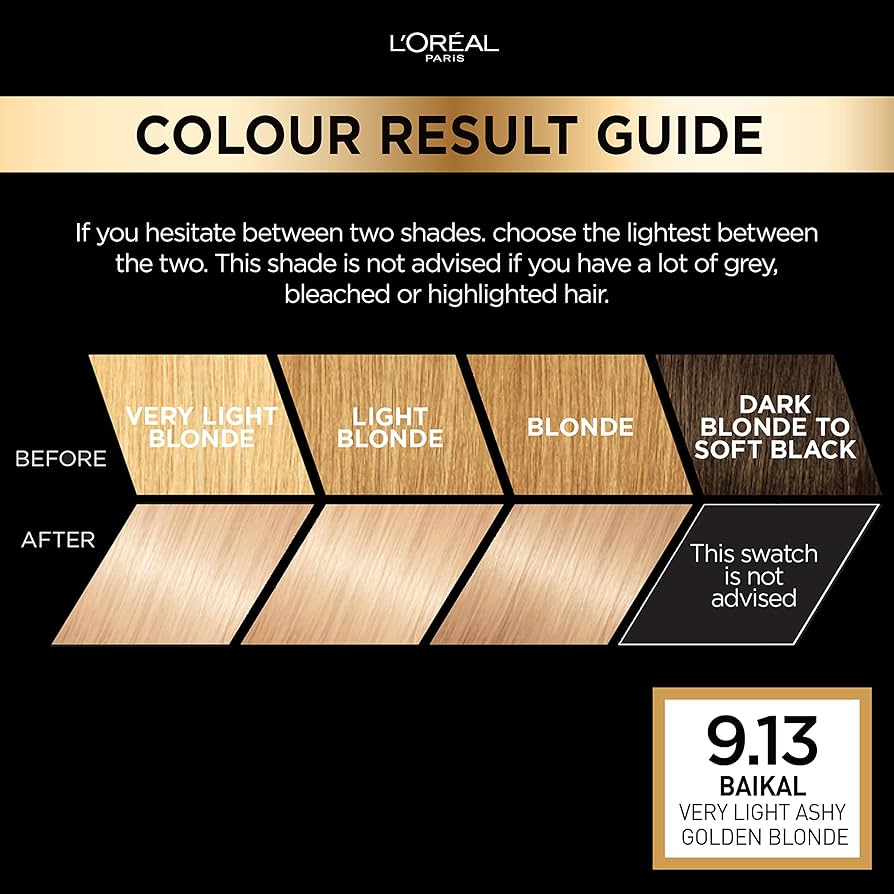 Loreal Hair Color Preference - 9.13 Baikal Very Light ASH Golden Blonde