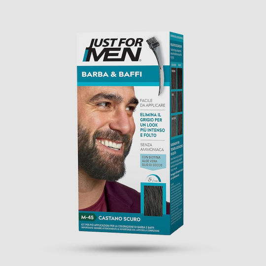 Just for Men Color Gel Mustache & Beard M-45 Dark Brown Black