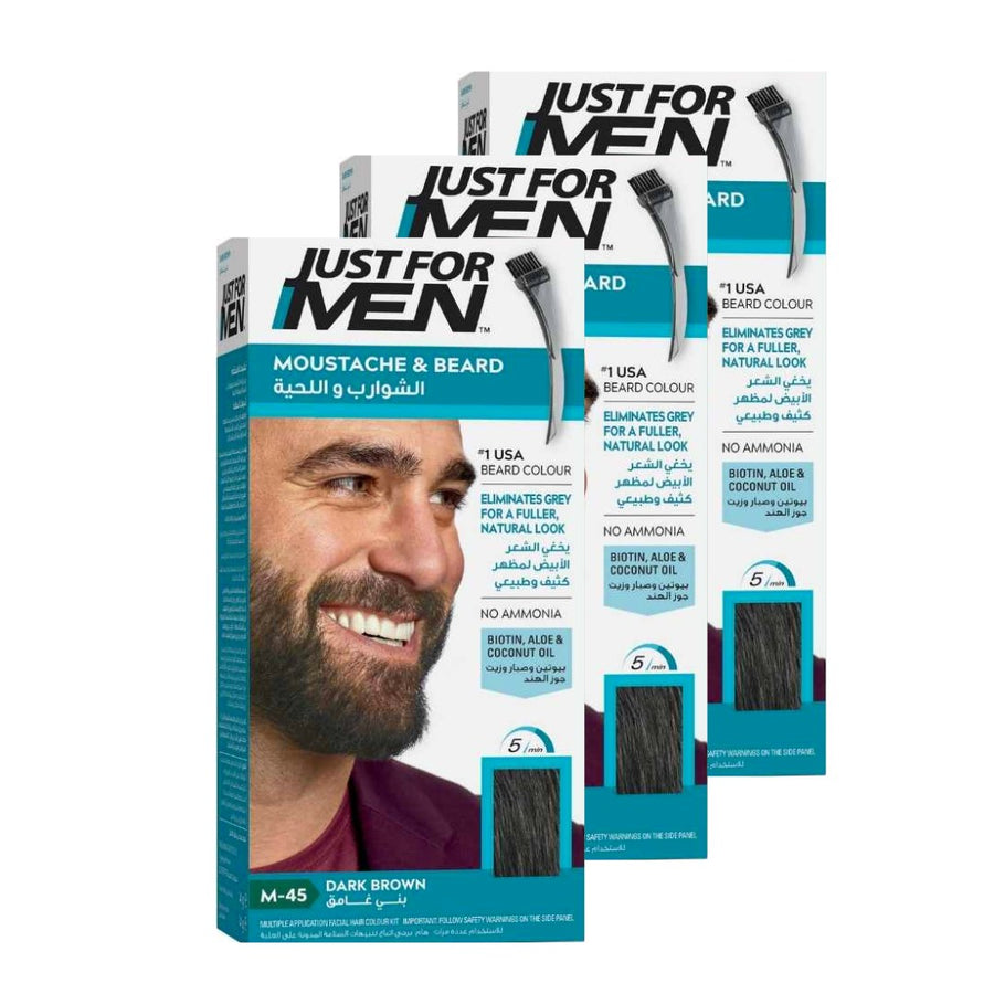 Just for Men Color Gel Mustache & Beard M-45 Dark Brown Black