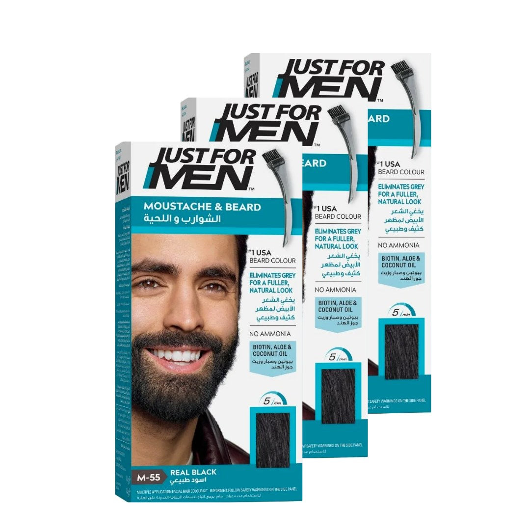 Just for Men Color Gel Mustache & Beard M-55 Real Black