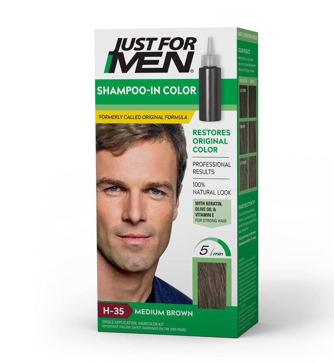 Just for Men Original Formula Hair Color H-35 Medium Brown