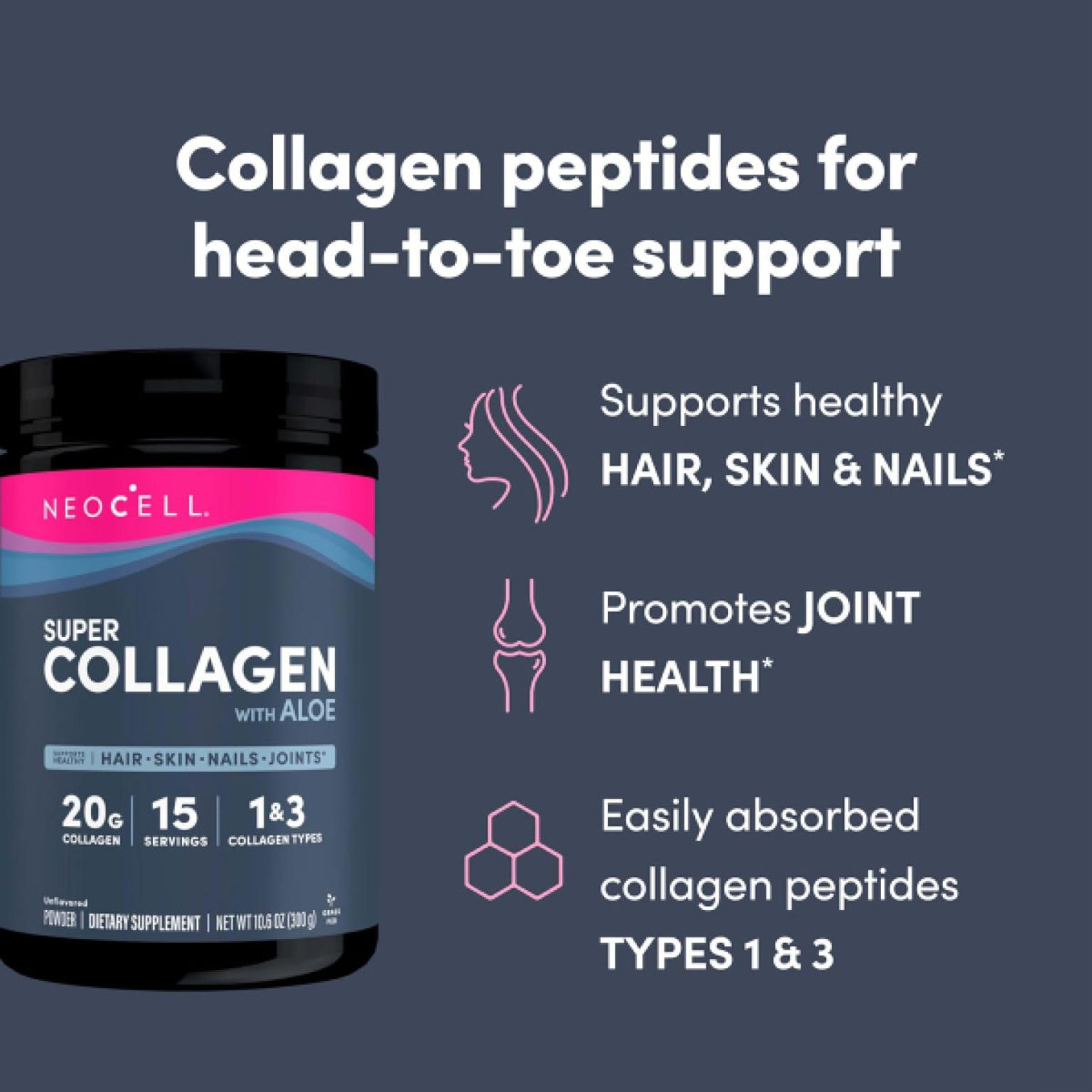 Neocell Super Collagen with Aloe Powder 300g in Bangladesh