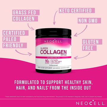 NeoCell Super Collagen Powder 6.6g Collagen Types 1 & 3 200g