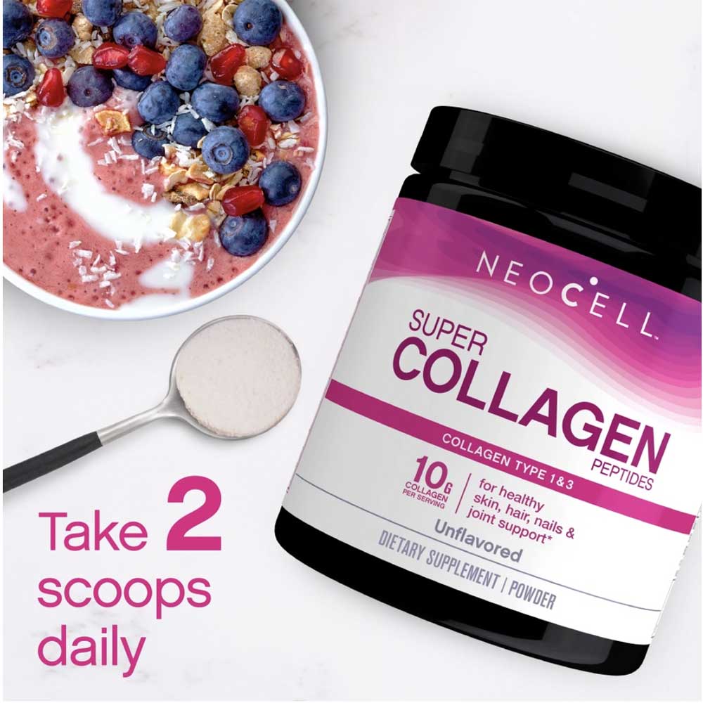 NeoCell Super Collagen Powder 6.6g Collagen Types 1 & 3 200g
