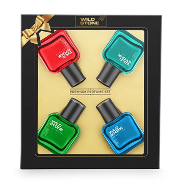 Wild Stone EAU DE Parfum Gift Set for Men, Pack of 4 (4x30ml) | Premium Fragrance Gift Set | Edge,Ultra Sensual, Hydra Energy & Forest Spice Luxury Perfume