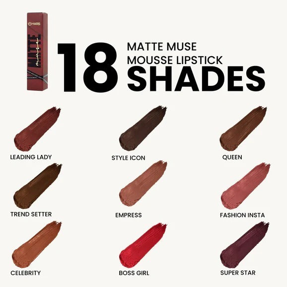 MARS Matte Muse Mousse Lipstick 3ml Color: 16 Chic Beauty