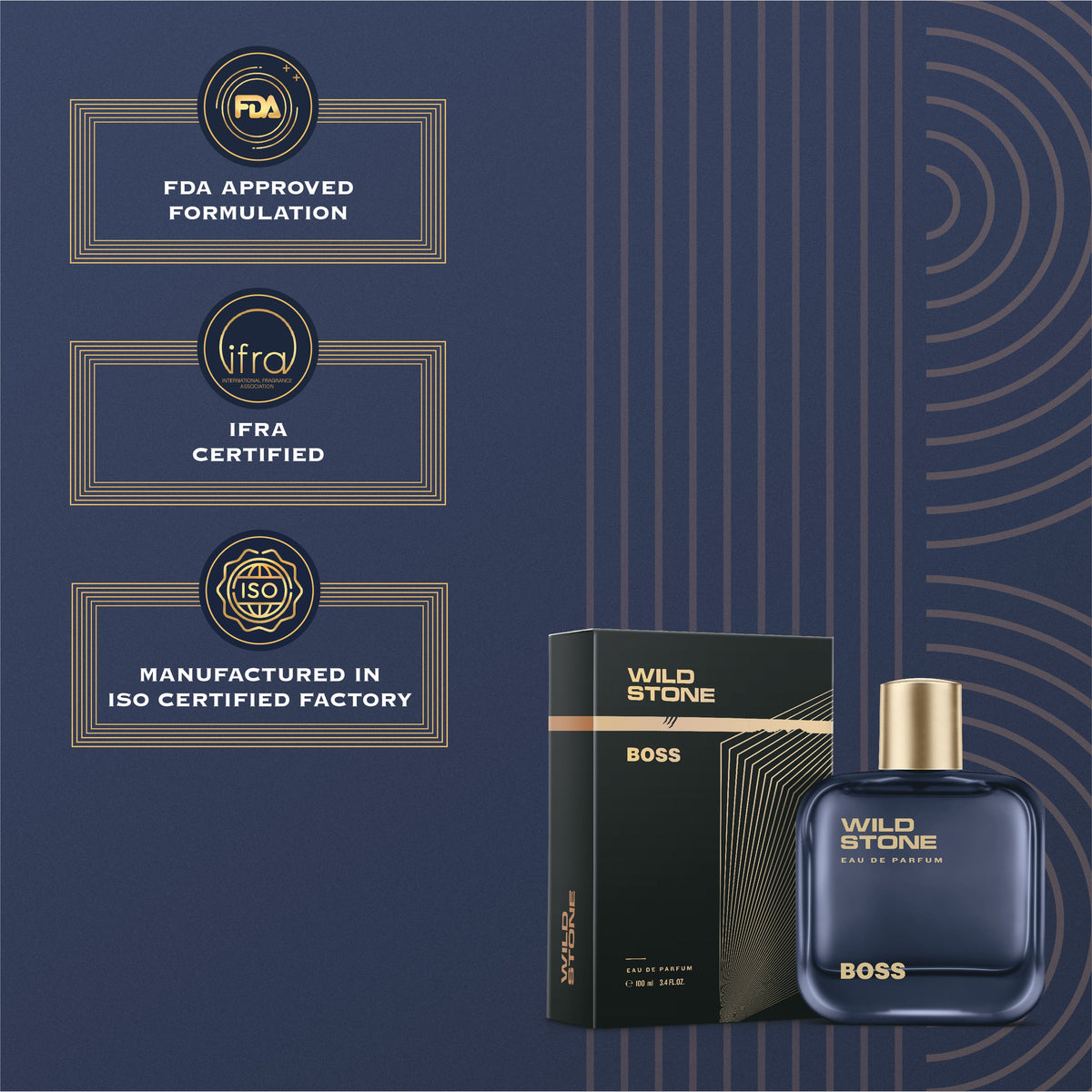 Wild Stone Boss Perfume for Men, 100ml| Luxury Eau De Parfum | Long-Lasting Fragrance | Best Gift for Him l Premium Perfume for Men l Infused with Woody & Citrusy Notes