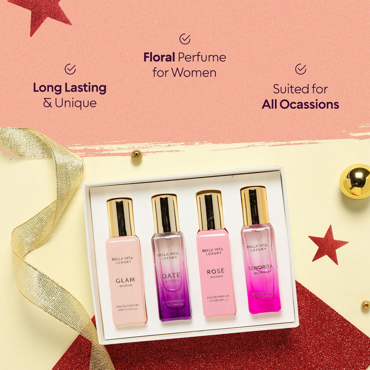 Bella Vita Luxury Perfume Gift Set For Women (20 Ml X 4)