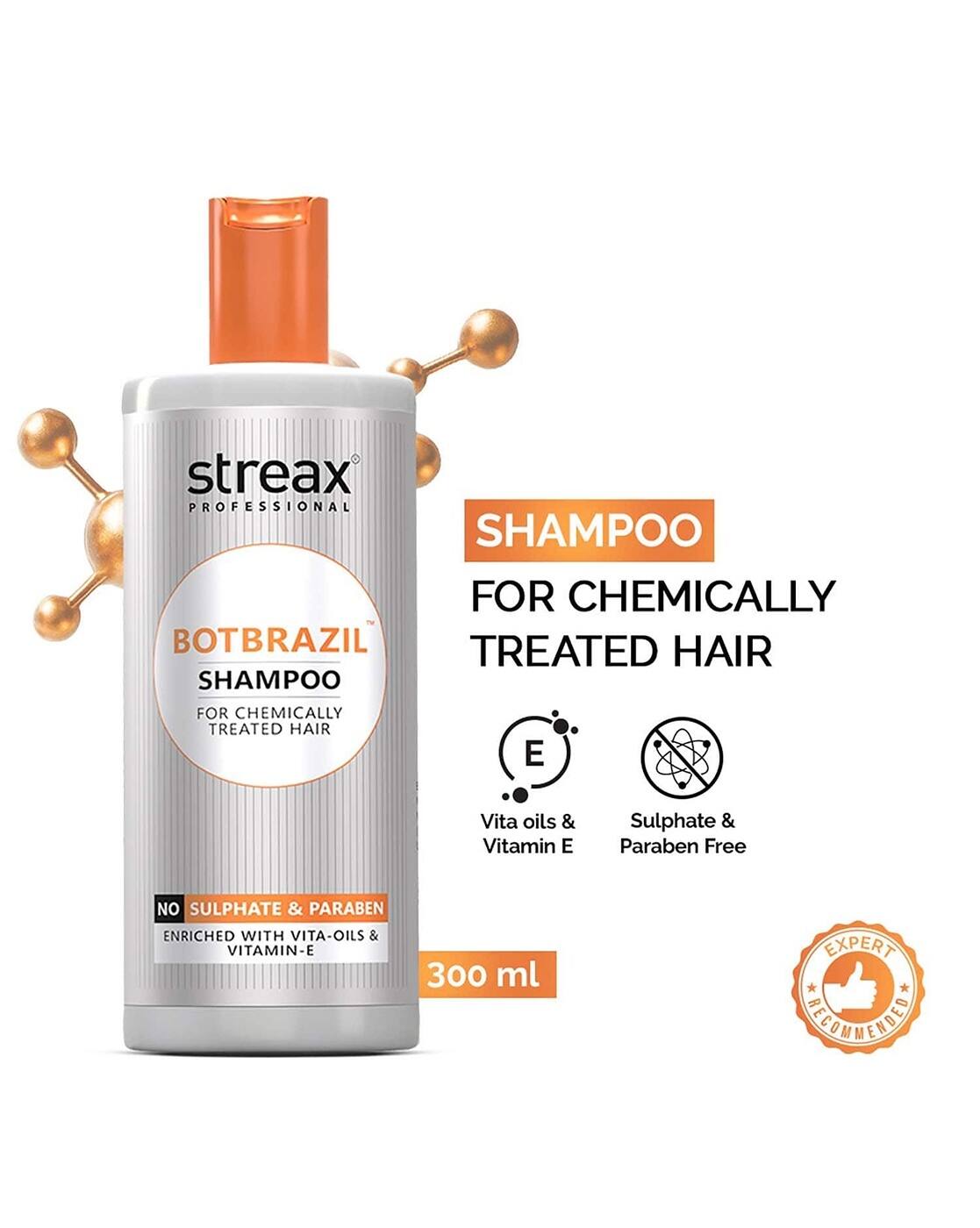 Streax Professional BotBrazil Paraben-Free Shampoo for Chemically Treated Hair (300 ml)