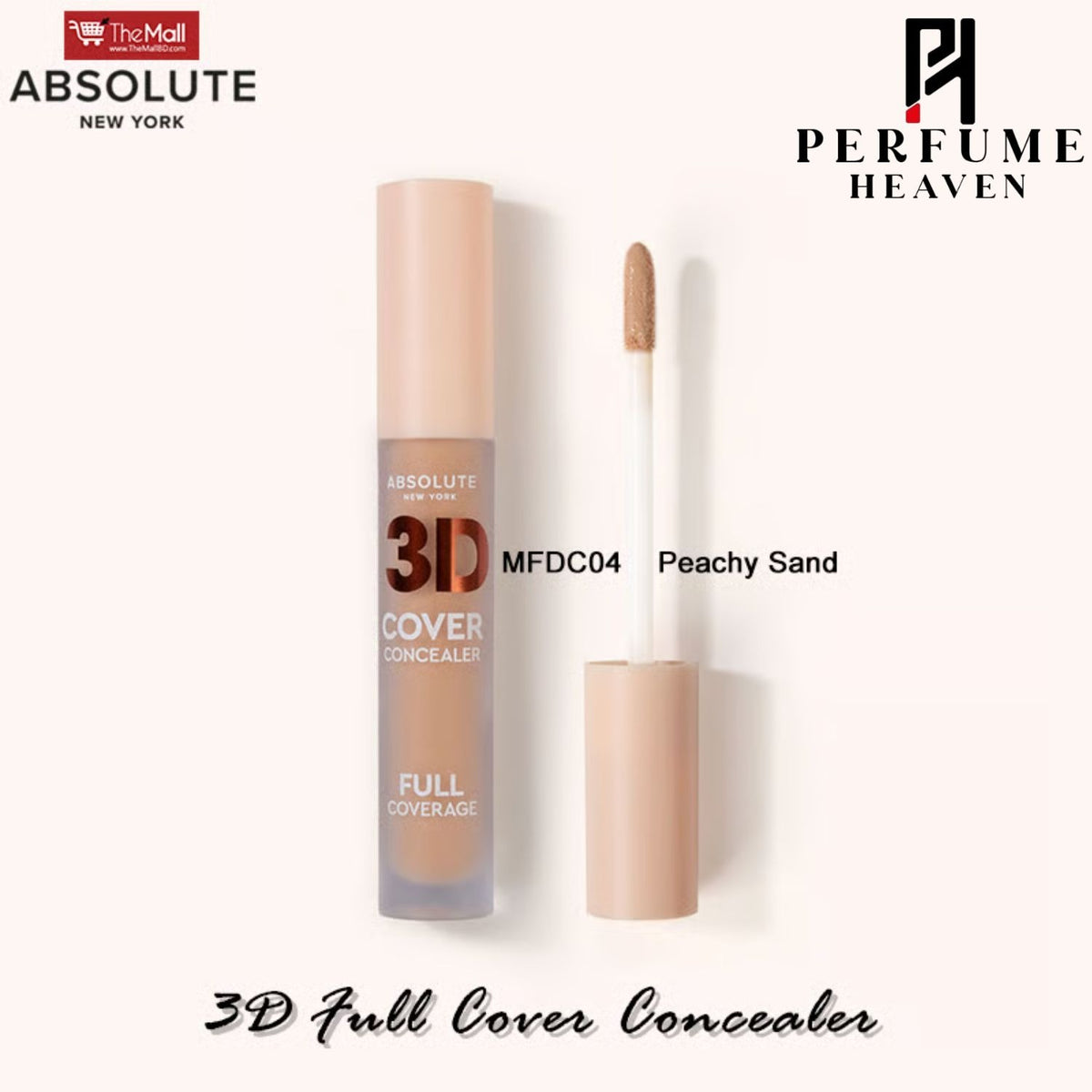 Absolute New York 3D Full Cover Concealer 5.5ml - MFDC04 Peachy Sand