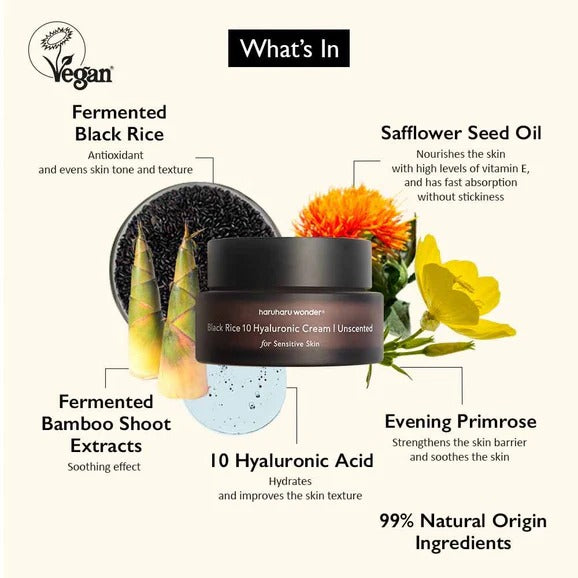 Haruharu Wonder Black Rice Hyaluronic Cream (Unscented)