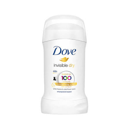 Dove Invisible Dry Moisturising Cream 48H Anti-Perspirant Deodorant Stick Size: 40ml
