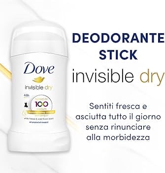 Dove Invisible Dry Moisturising Cream 48H Anti-Perspirant Deodorant Stick Size: 40ml