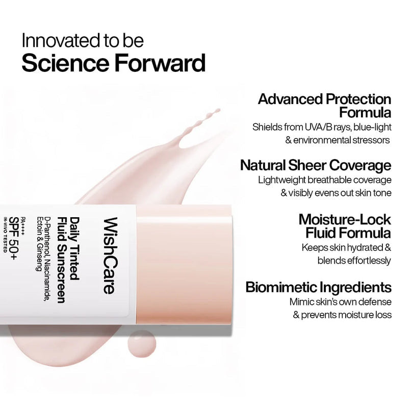 Wishcare Daily Tinted Fluid Sunscreen 50ml - Shade L101