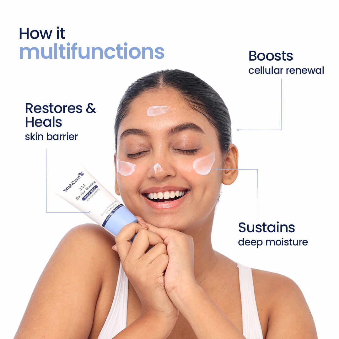 WishCare 3:1:1 Barrier Bounce Moisturizer for all Skin Types Repairs Skin 50ml