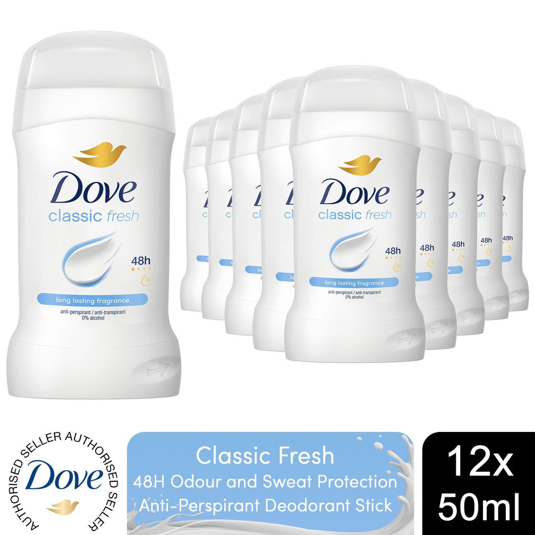 Dove Classic Fresh 48h Anti-Perspirant Deodorant Stick 50ml