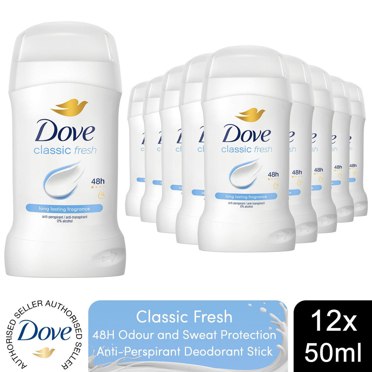 Dove Classic Fresh 48h Anti-Perspirant Deodorant Stick 50ml