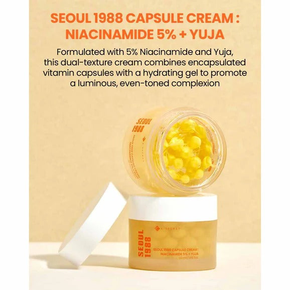 K-SECRET SEOUL 1988 Capsule Cream: Niacinamide 5% + Yuja