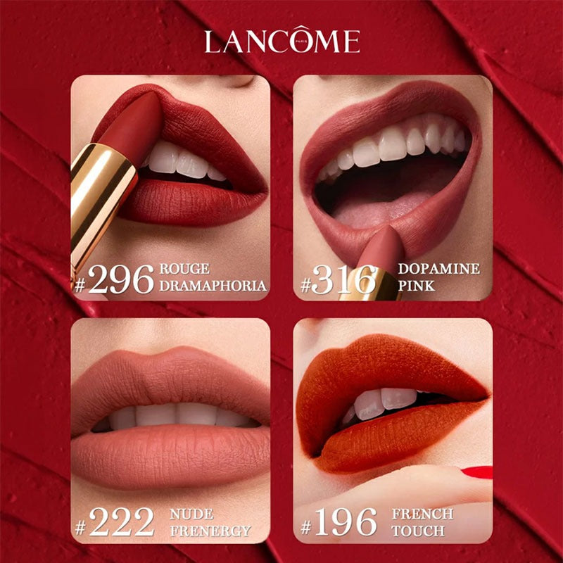 LANCOME L’Absolu Rouge Drama Matte Lipstick 316 Dopamine Pink – 3.4g