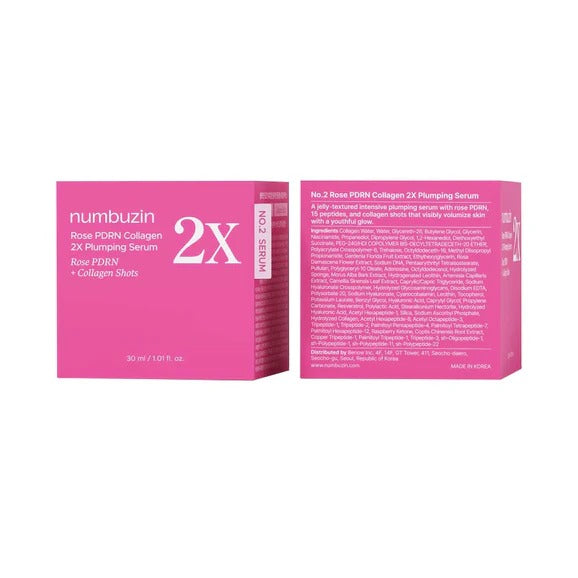 Numbuzin No.2 Rose PDRN Collagen 2x Plumping Serum 30ml